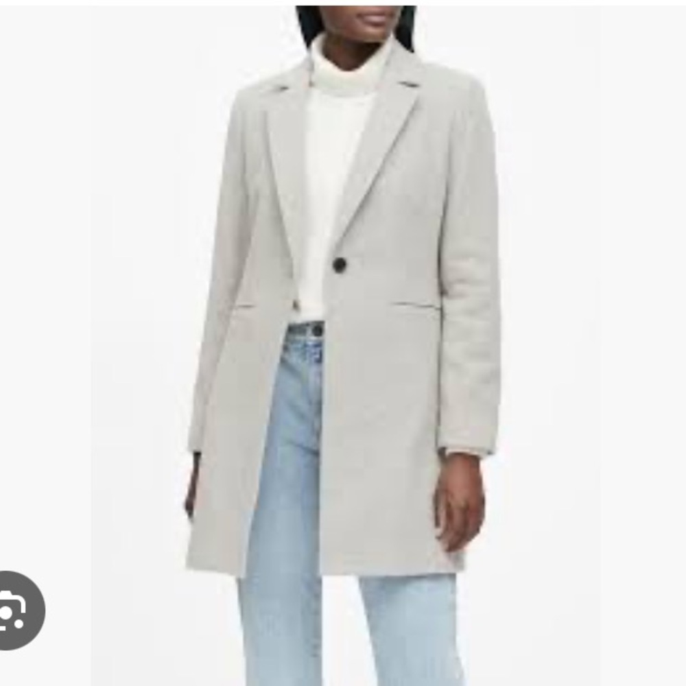 Banana Republic Italian Melton Top Coat or Car Coat. Size Small - Picture 3 of 14